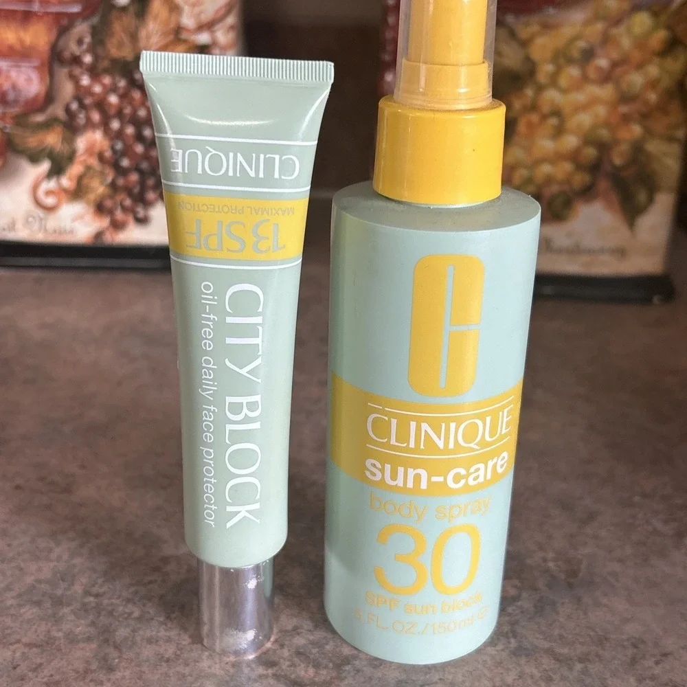 Clinique Sun Care Lot Body  SPF 30 City block Face SPF 13  New And HTF